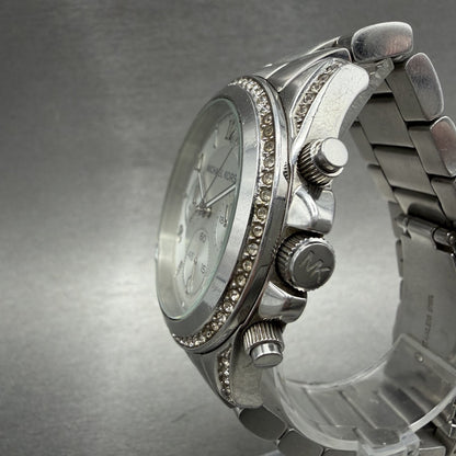 Michael Kors Blair Chronograph Watch Women 40mm White Dial Steel Date NewBat2