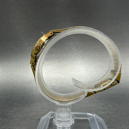 Seiko Watch Women 22mm Silver Dial Gold Tone Octagon 1421-5140 New Battery6