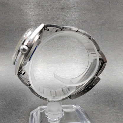 Orient HA Automatic Watch Men 38mm Blue Dial Steel Daydate Round 21J Runs6