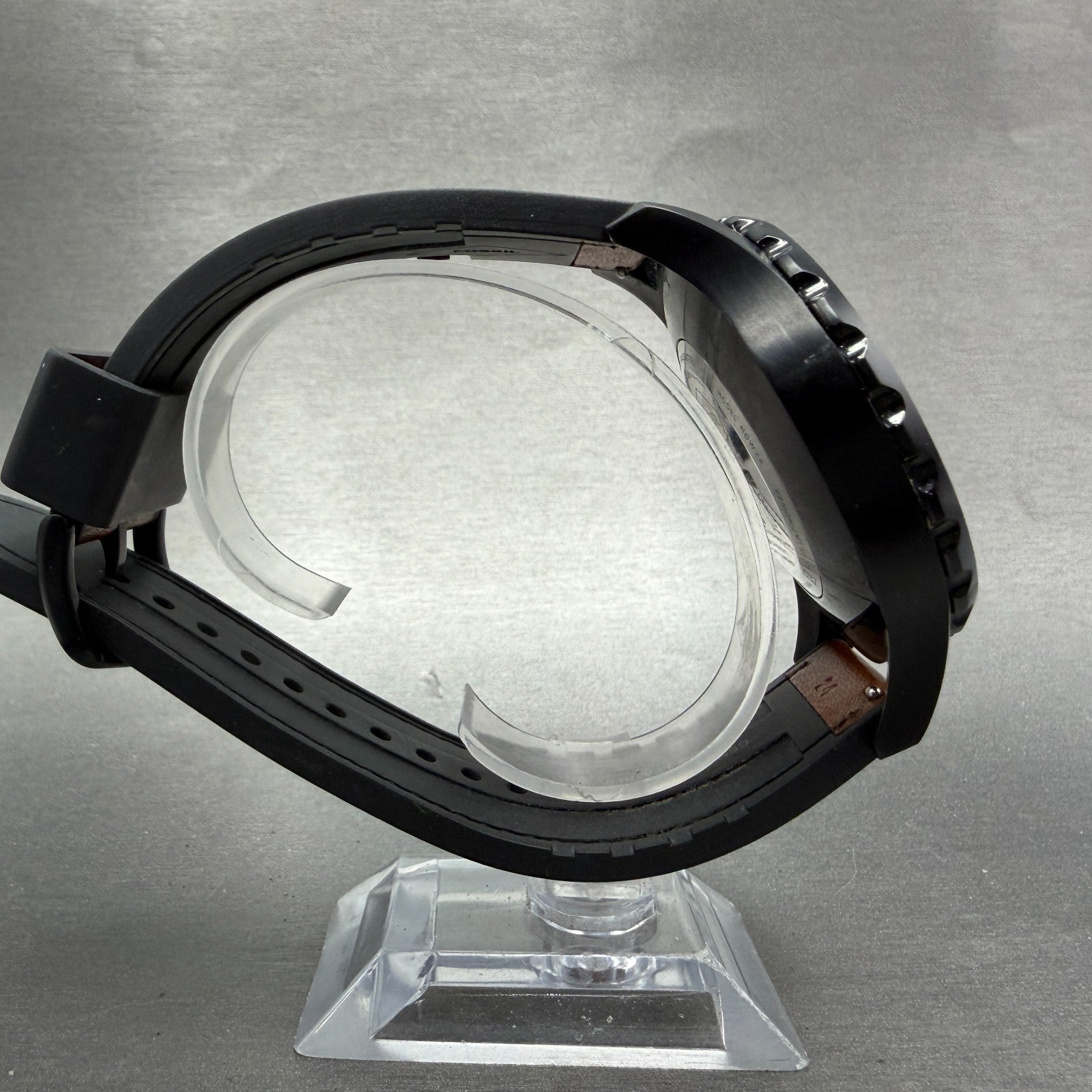 Fossil Q Hybrid Smartwatch Nate Watch Men 50mm Black Dial Black FTW1114 New bat8