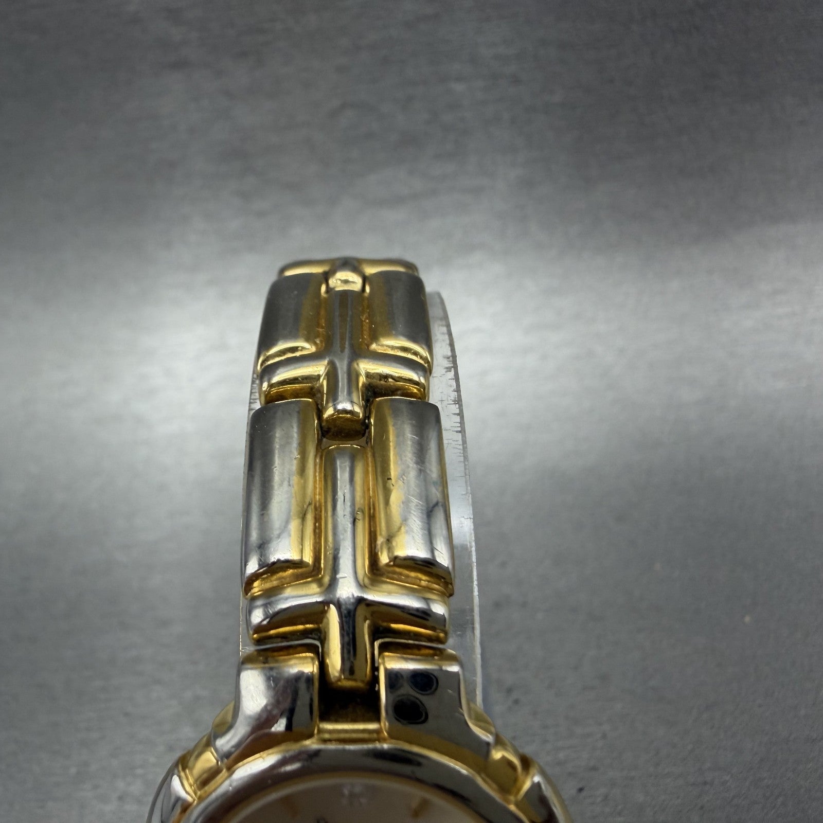 Bulova Watch Women 26mm Gold Dial Gold Tone Round 97P44 New Battery VTG ABCD5