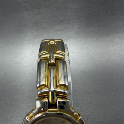 Bulova Watch Women 26mm Gold Dial Gold Tone Round 97P44 New Battery VTG ABCD5