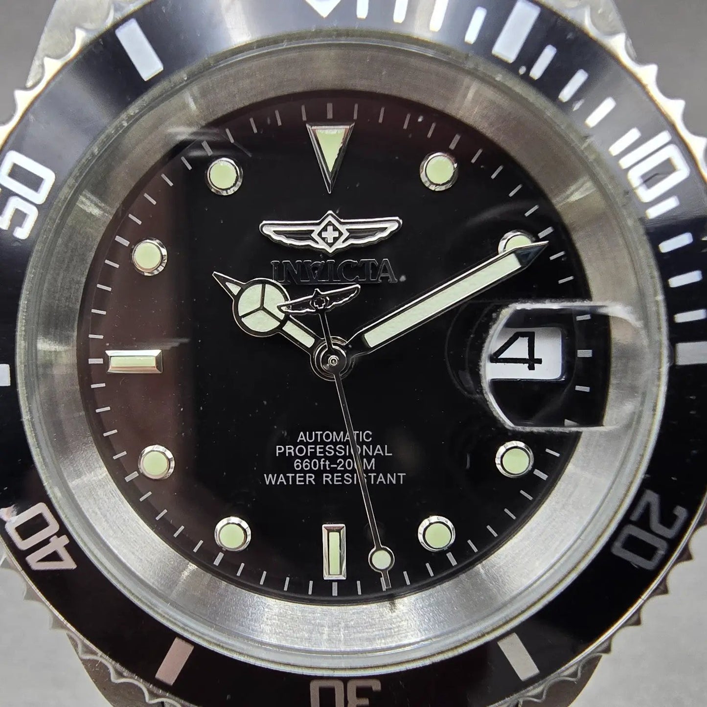 Invicta Pro Diver Watch Men 40mm Black Dial Steel Date 8926OB Automatic Runs HBJ1