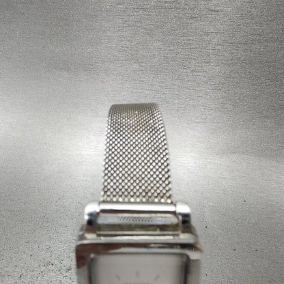 Skagen Hagen Tank Watch Women 22mm Silver Dial Silver Tone Rectangle New Batt4