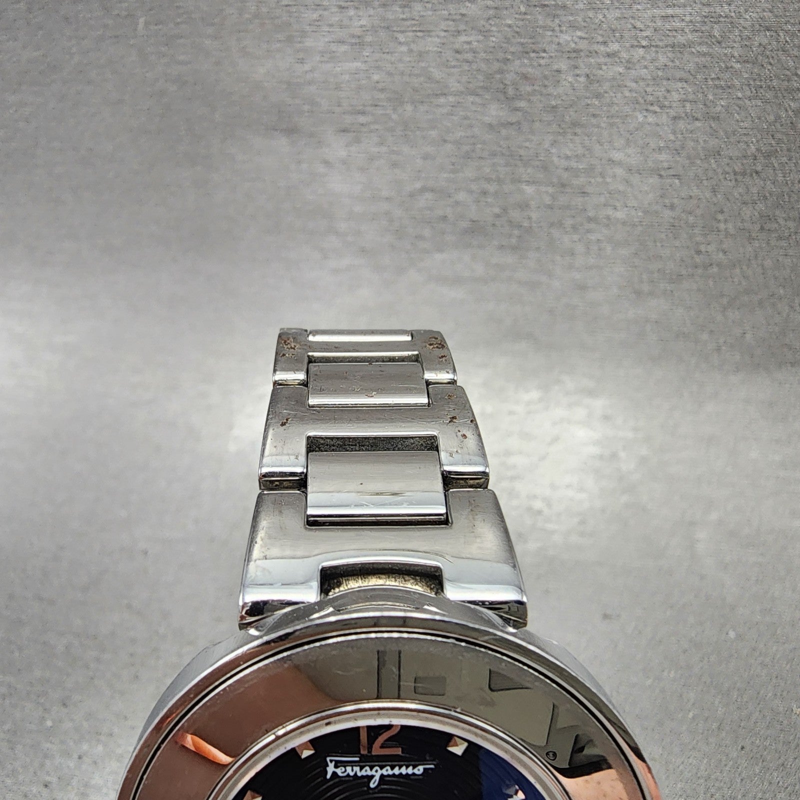 Salvatore Ferragamo Gancino Sparkling Watch Women 37mm Black Dial Steel New Batt4