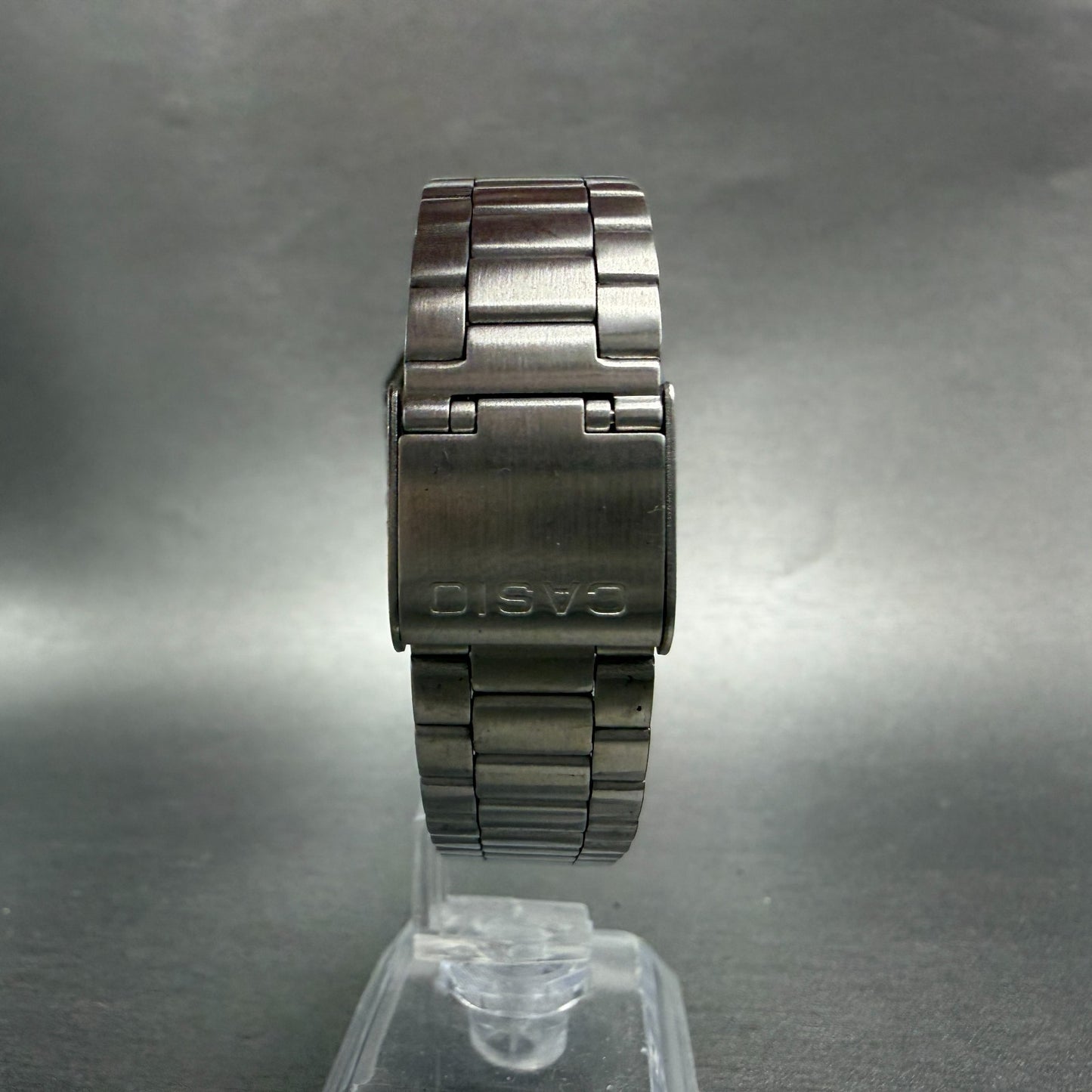 Casio Data Bank DB-300 Watch Men 32mm Digital Silver Tone Alarm Chrono New Batt7