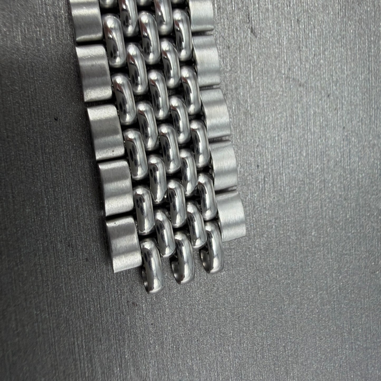 Seiko Beads Of Rice Bracelet 18mm Stainless Steel Japan Vintage NO ENDLINKS7