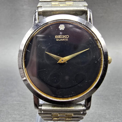Seiko Watch Men 34mm Black Dial Black Tone Round 7N00-8A39 PARTS0