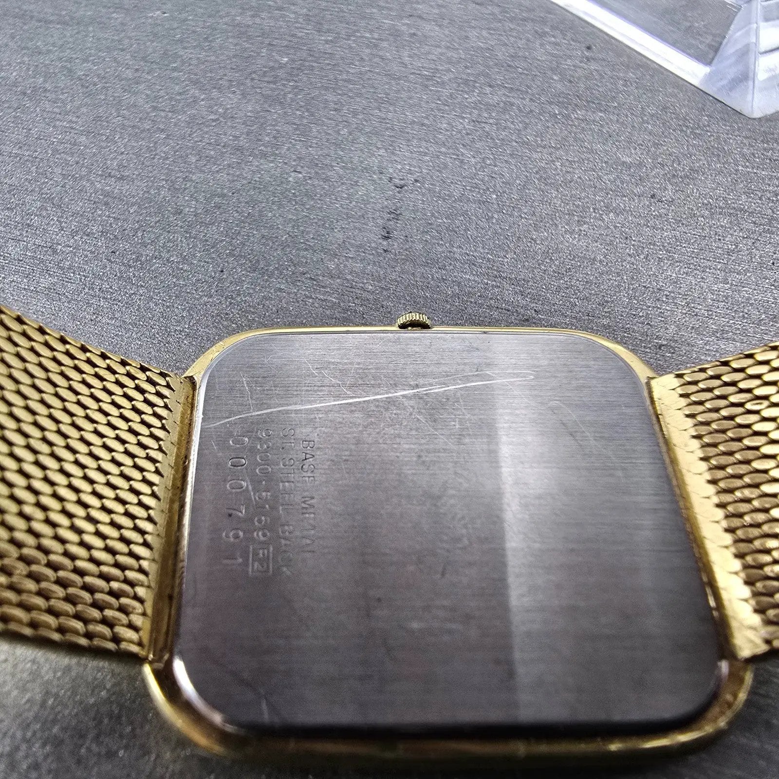 Seiko Lassale Tank Watch Men 27mm Champagne Dial Gold Tone 9300-5159 PARTS VTG10