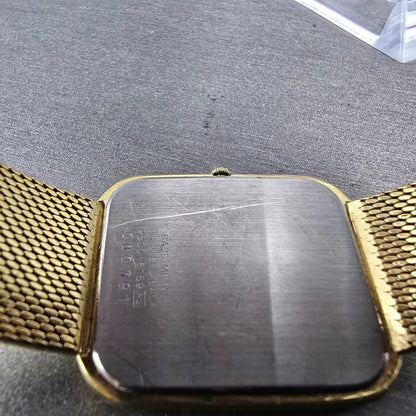 Seiko Lassale Tank Watch Men 27mm Champagne Dial Gold Tone 9300-5159 PARTS VTG10