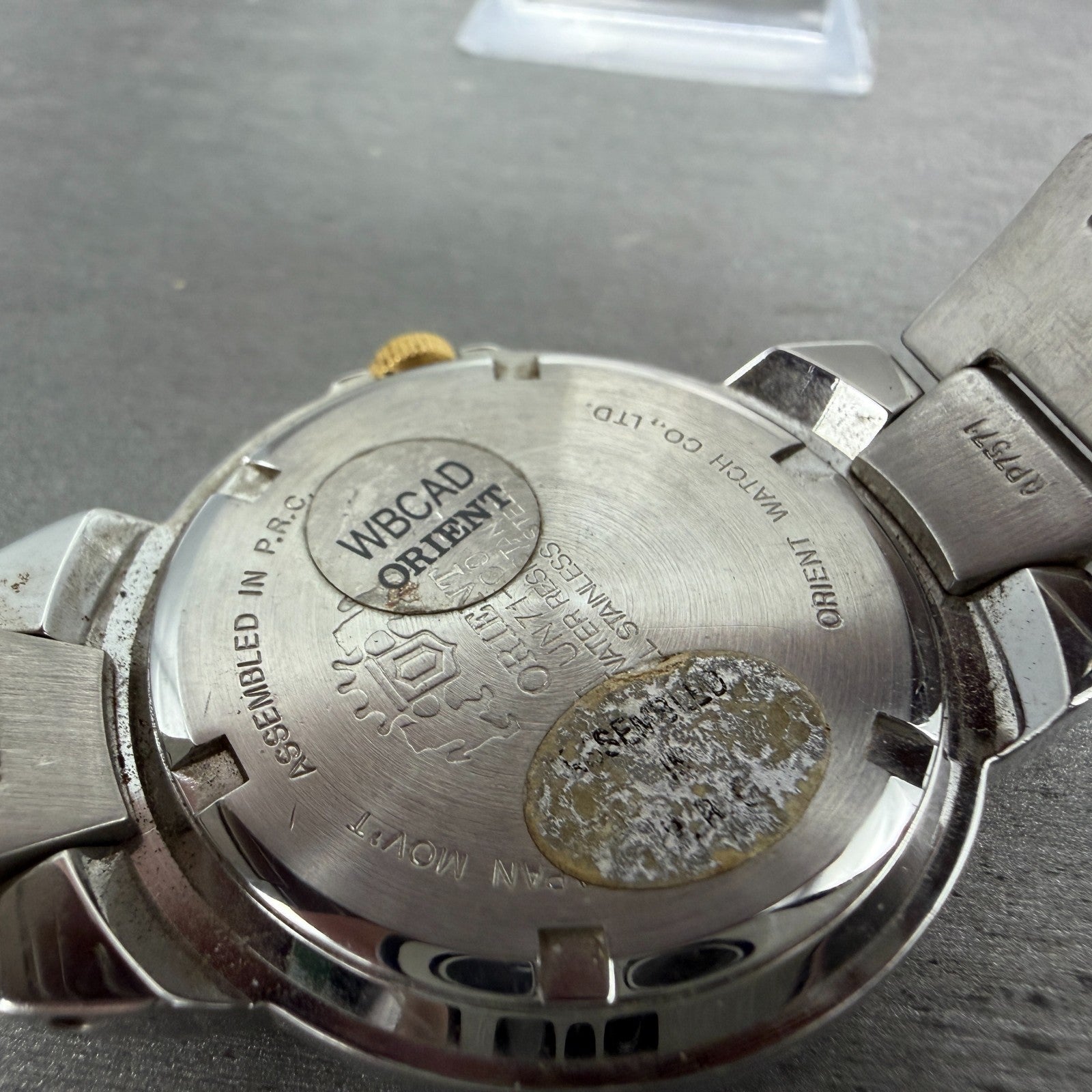 Orient Crystal Tri Star Watch Men 36mm White Dial Steel Date Round New Battery9