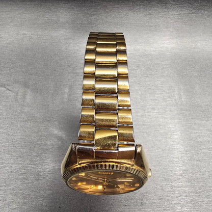 Seiko President Watch Men 36mm Gold Dial Gold Tone Daydate 5H23-8029 New Battery4