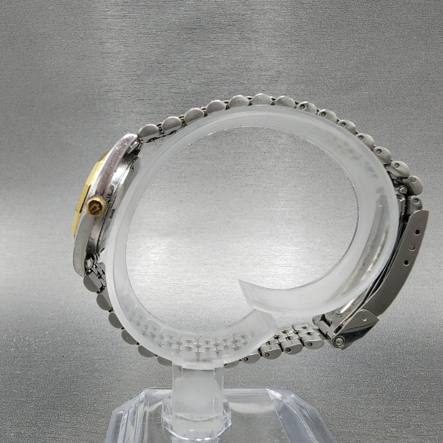 Bulova Marine Star Watch Women 24mm Gold Dial Two Tone Date Round New Battery6