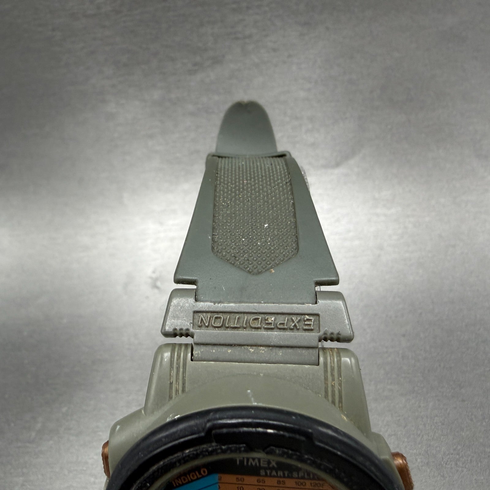 Timex Expedition Watch Men 44mm Digital Green Tone Alarm Chrono New Battery VTG4