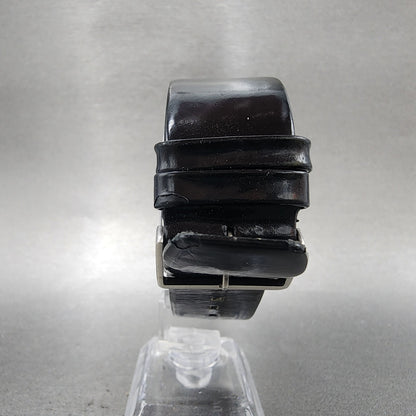 Calvin Klein Watch Women 30mm Black Dial Silver Tone Square Leather New Battery7