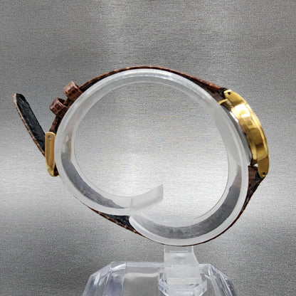 VTG Seiko Watch Women 23mm Gold Dial Gold Tone Round 2C210340 New Battery8