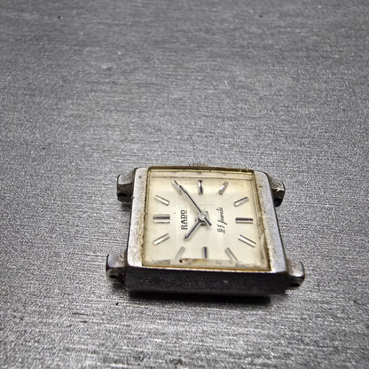 Rado Princess Watch Women 16mm White Dial Silver Tone Manual 21 Jewel PARTS VTG4
