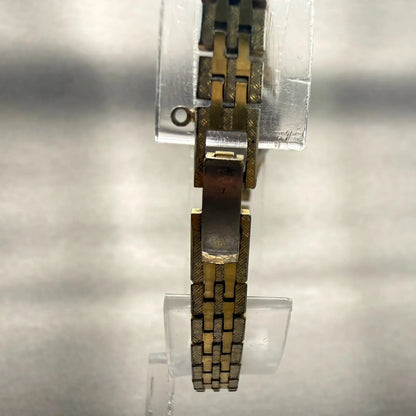 Seiko Watch Women 17mm Gold Dial Gold Tone Oval 5420-0130 New Battery Vintage7