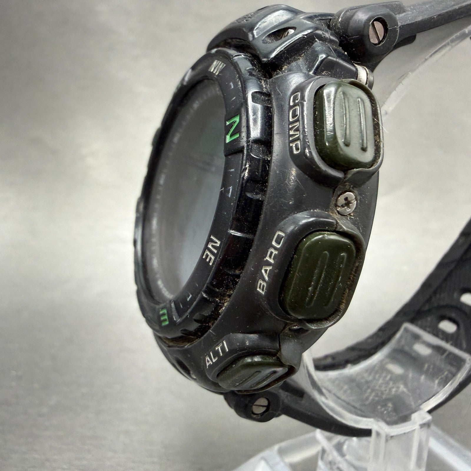 Casio Protrek Watch Men 54mm Black Triple Sensor Daydate Digital  PRG-40SJ Works2