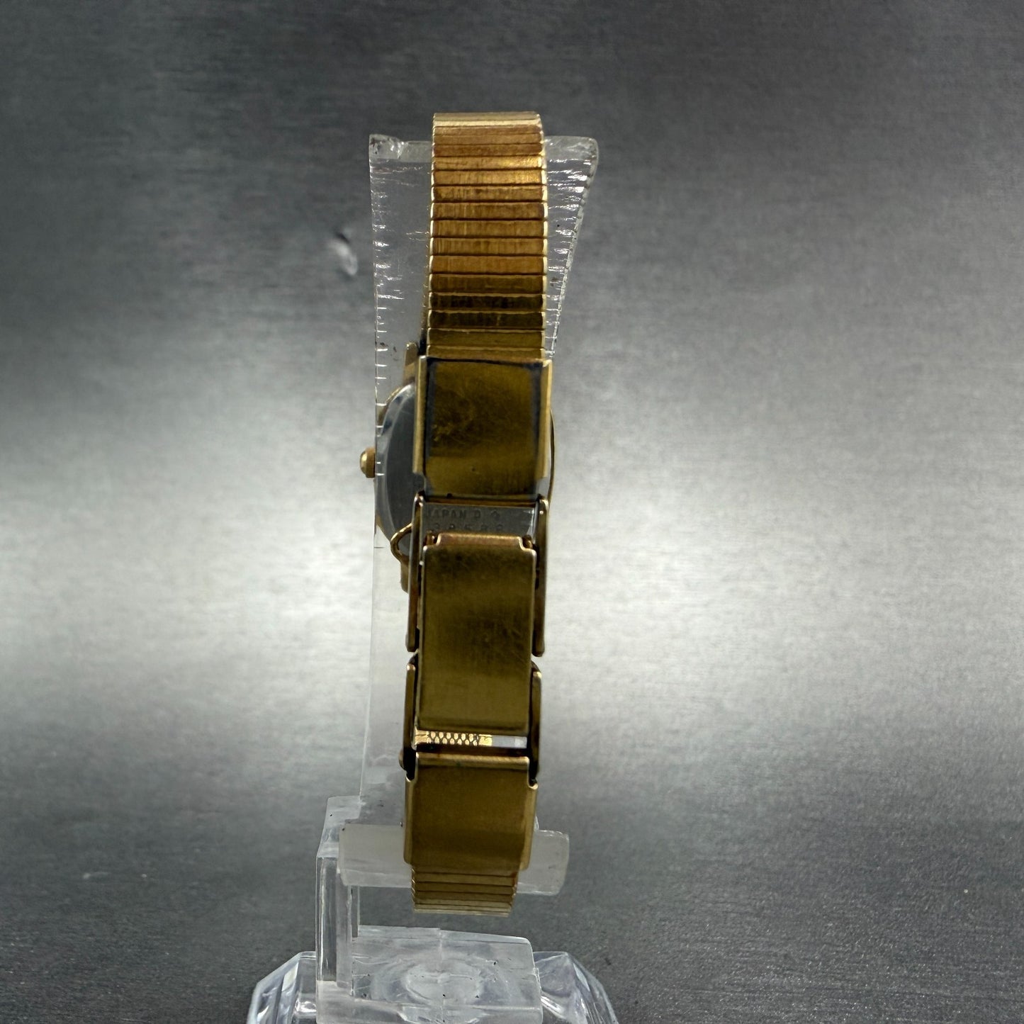 Seiko Watch Women 17mm Champagne Dial Gold Tone Rectangle 2Y01-5A60 New Battery7