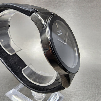 Citizen Eco-Drive Axiom Watch Men 40mm Black Dial Black Tone Leather Date Works