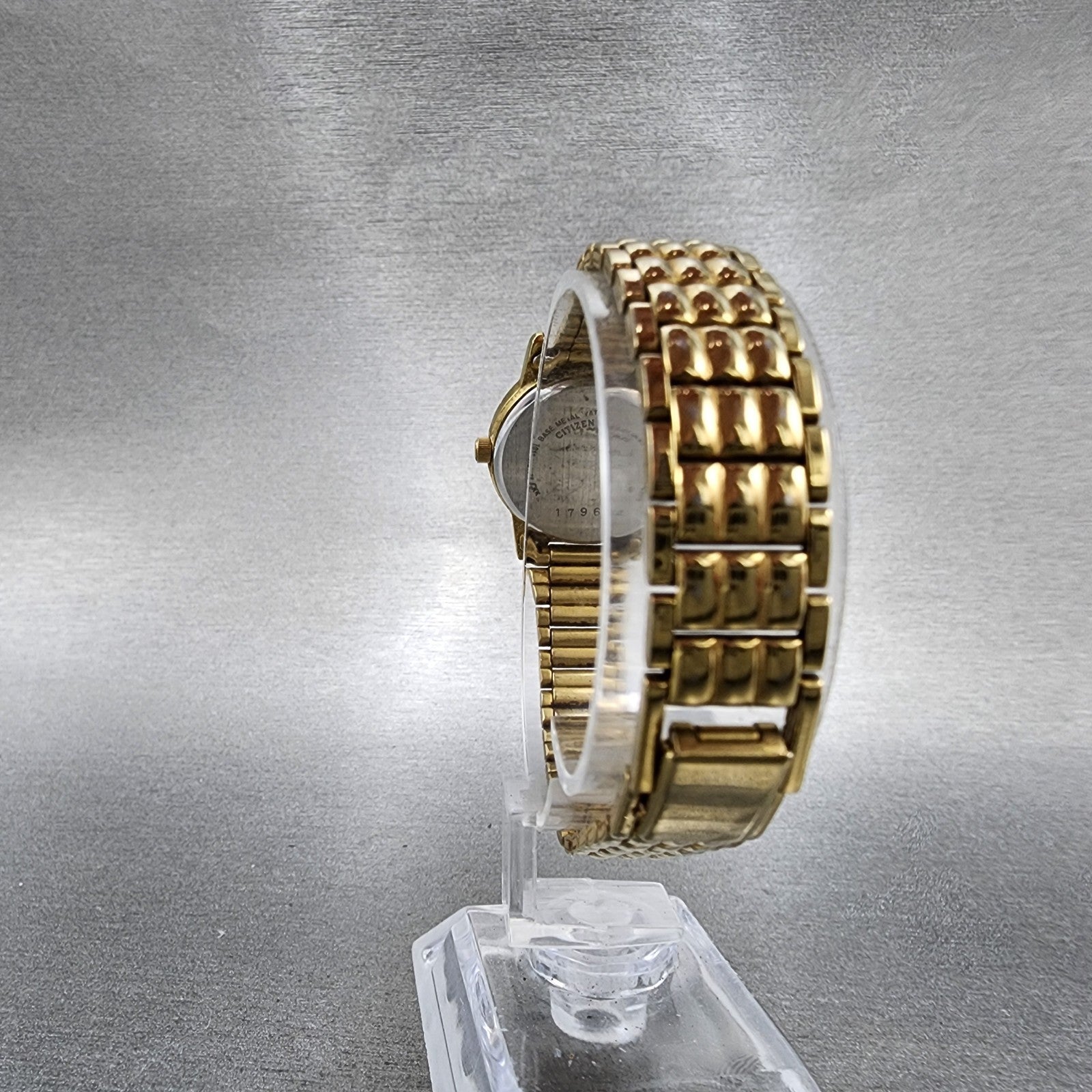 Citizen Watch Women 24mm Cream Dial Gold Tone Date Round 1012K13131 New Battery7