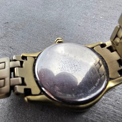 Citizen Eco-Drive Watch Women 26mm White Dial Gold Tone Round Diamonds Bezel9