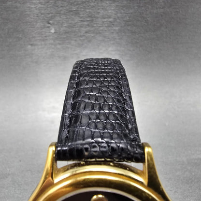 Movado Museum Watch Men 35mm Black Dial Gold Tone Round 87-E4-0863 Round PARTS A5