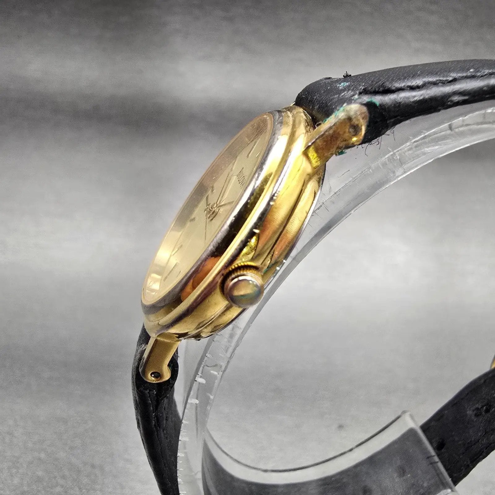Bulova Watch Women 26mm Champagne Dial Gold Tone Round Vintage New Battery D2