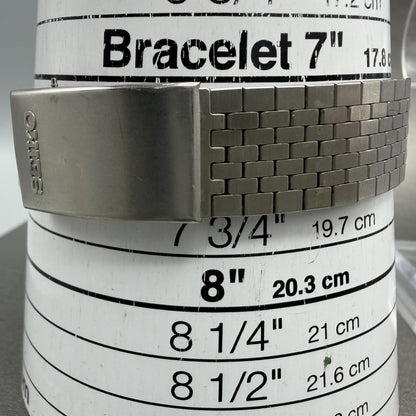 Seiko Chronos Watch Men 32mm Silver Dial Silver Tone Daydate 7433-5010 PARTS11