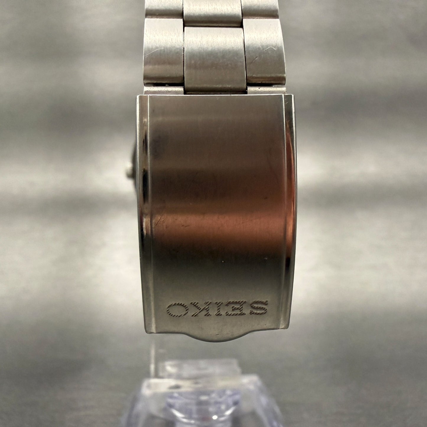 Seiko 5 Watch Men 37mm Black Dial Silver Tone Daydate Round 7S26-0060 Runs7