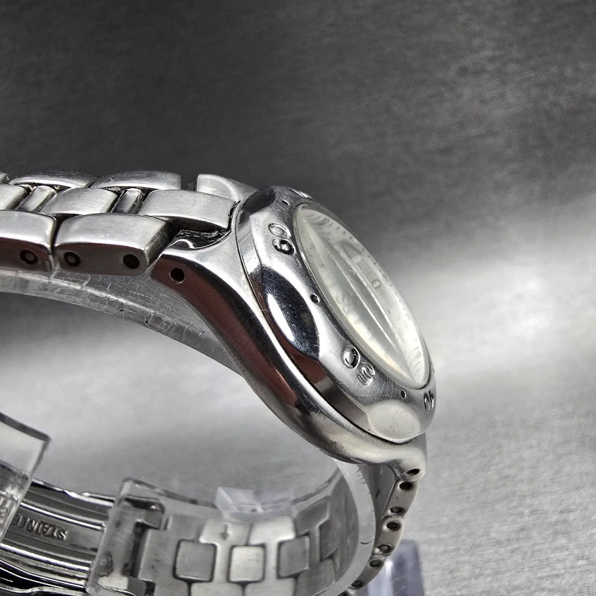 Bulova Marine Star Watch Women 28mm Silver Dial Silver Tone Date 96M25 New Batt3