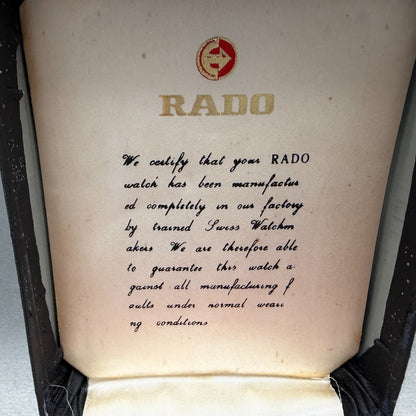 Rado Presentation Watch Box Black Leather Rectangle Vintage Display Box Package1