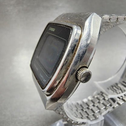 Seiko Digital Watch Men 37mm LCD Month Date Rectangle 0532-5019 PARTS