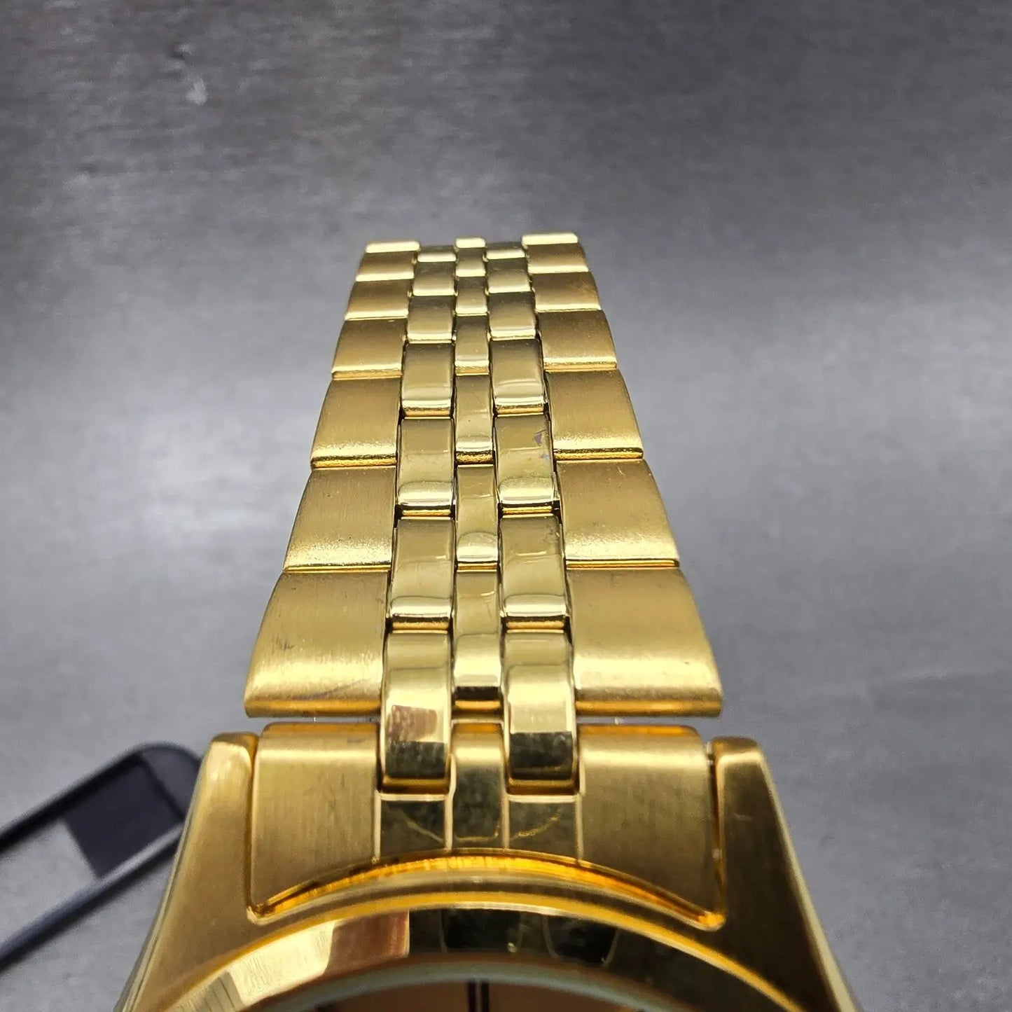 Seiko Watch Men 37mm Champagne Dial Gold Tone Daydate 7N43-9048 New Battery4