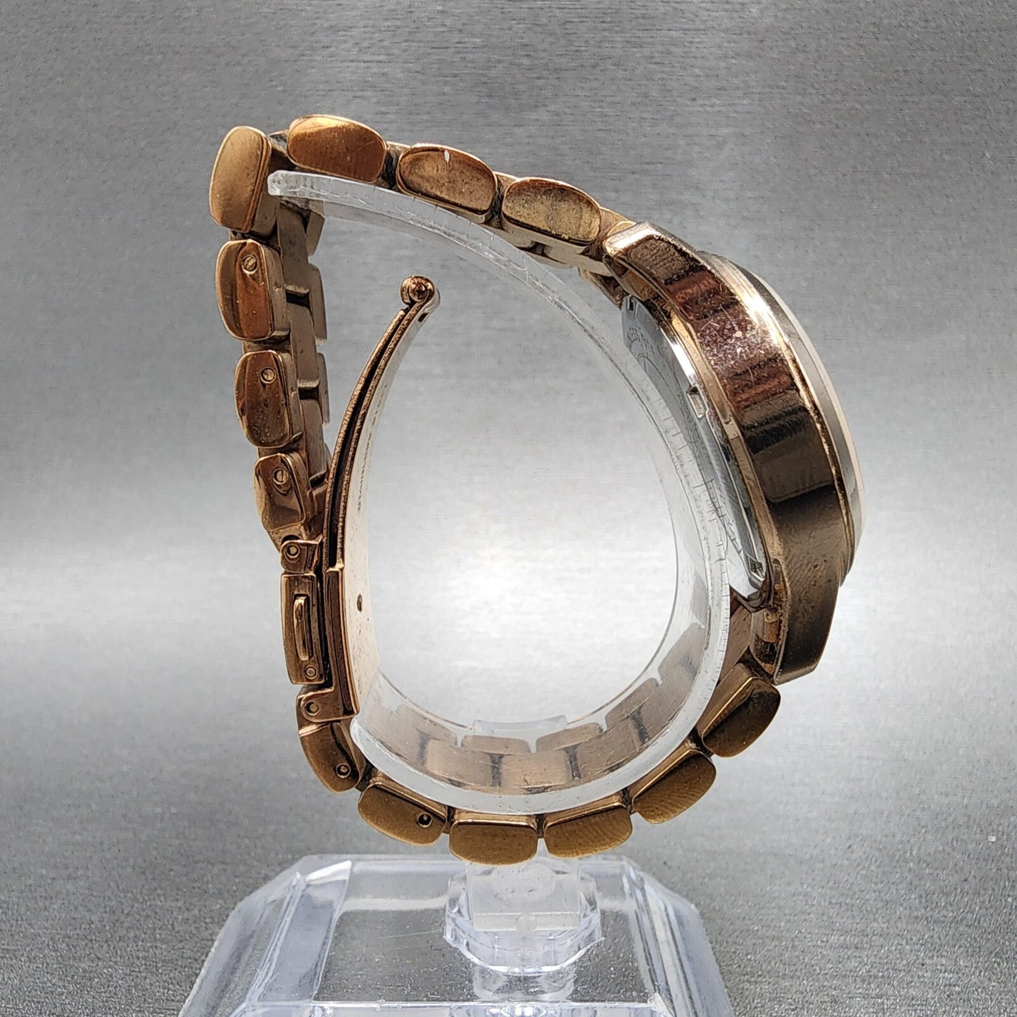 Michael Kors Runway Chronograph Watch Women 33mm Rose Dial Rose Gold Tone NewBat8