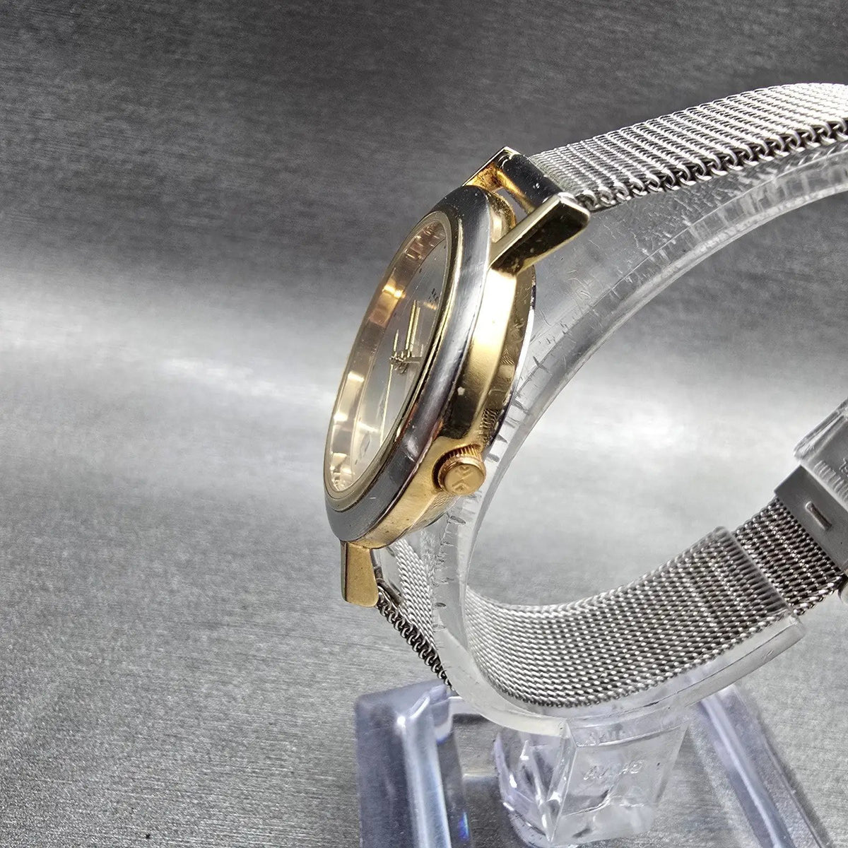 Skagen Watch Women 28mm Silver Dial Two Tone Date Round 16SGS New Battery JP22