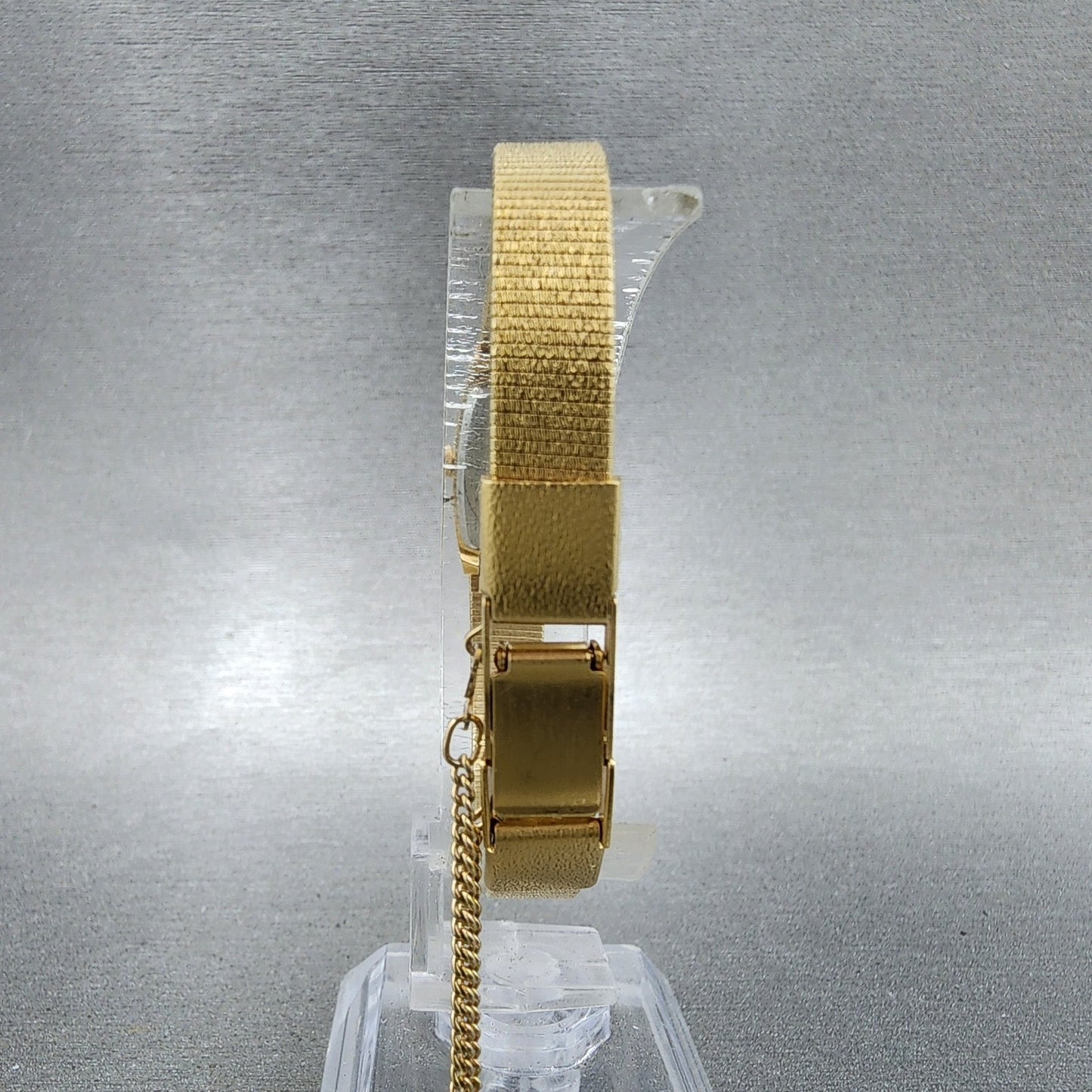 Seiko Watch Women 13mm Gray Dial Gold Tone Rectangle 2E205850 New Battery7