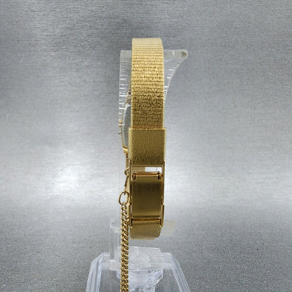 Seiko Watch Women 13mm Gray Dial Gold Tone Rectangle 2E205850 New Battery7