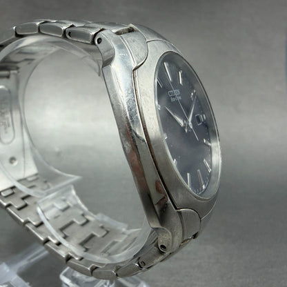Citizen Eco-Drive Watch Men 38mm Gray Dial Silver Tone Date Round E111-S0222403