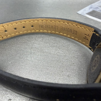 Gucci 2000L Watch Women 22mm Black Dial Gold Plated Round New Battery VTG ABC9