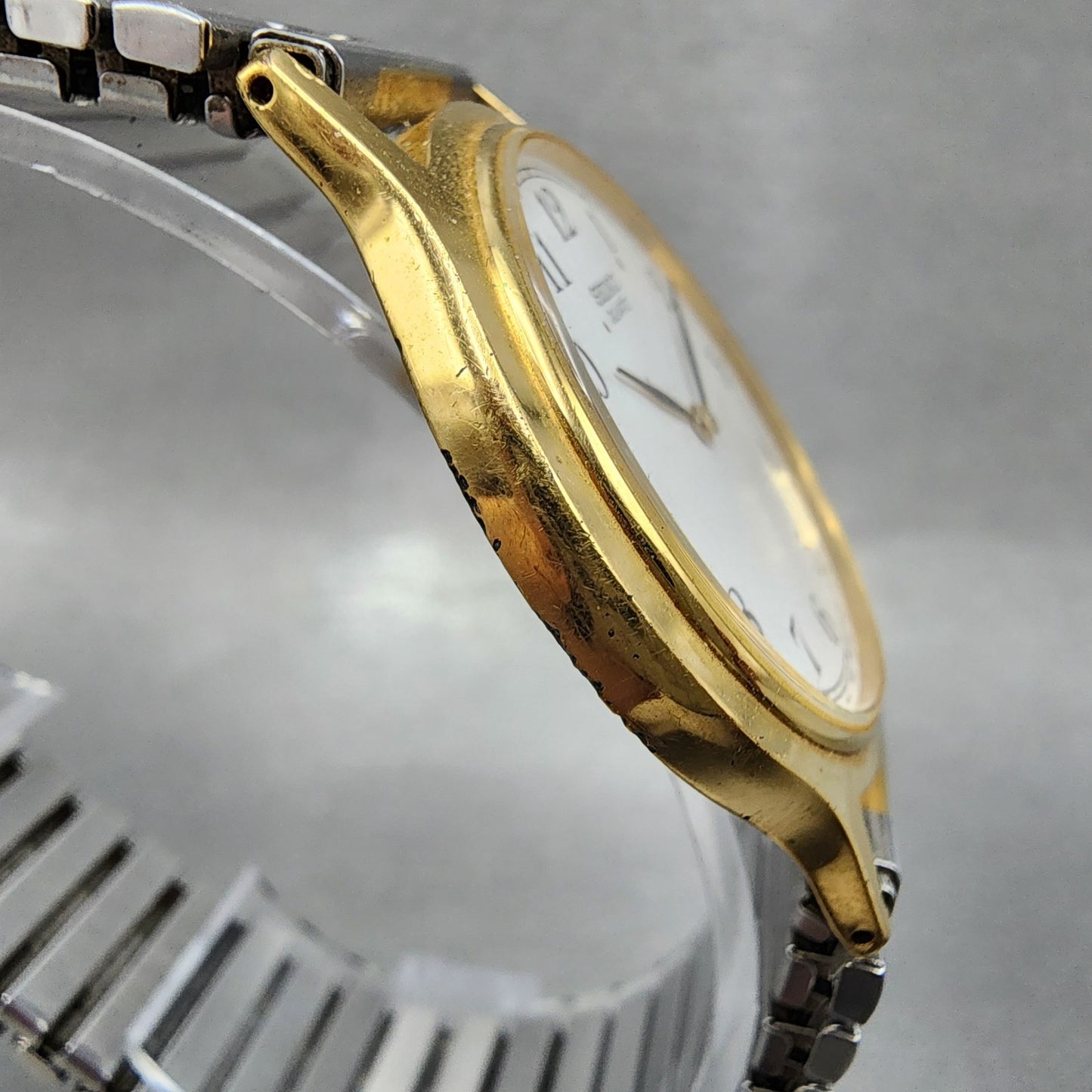 Seiko Watch Men 35mm White Dial Two Tone Round Bracelet V7008a10 PARTS4