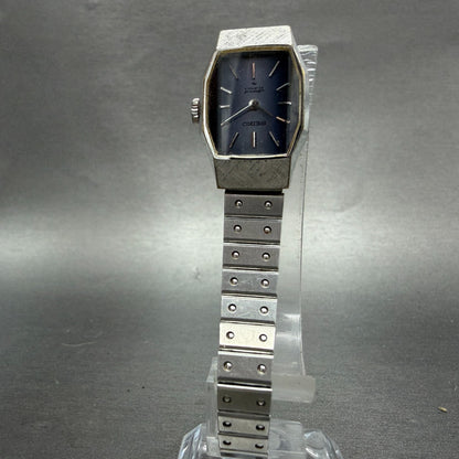 Seiko Special Watch Women 19mm Blue Dial Silver Tone Manual 1140-3150 Runs VTG7