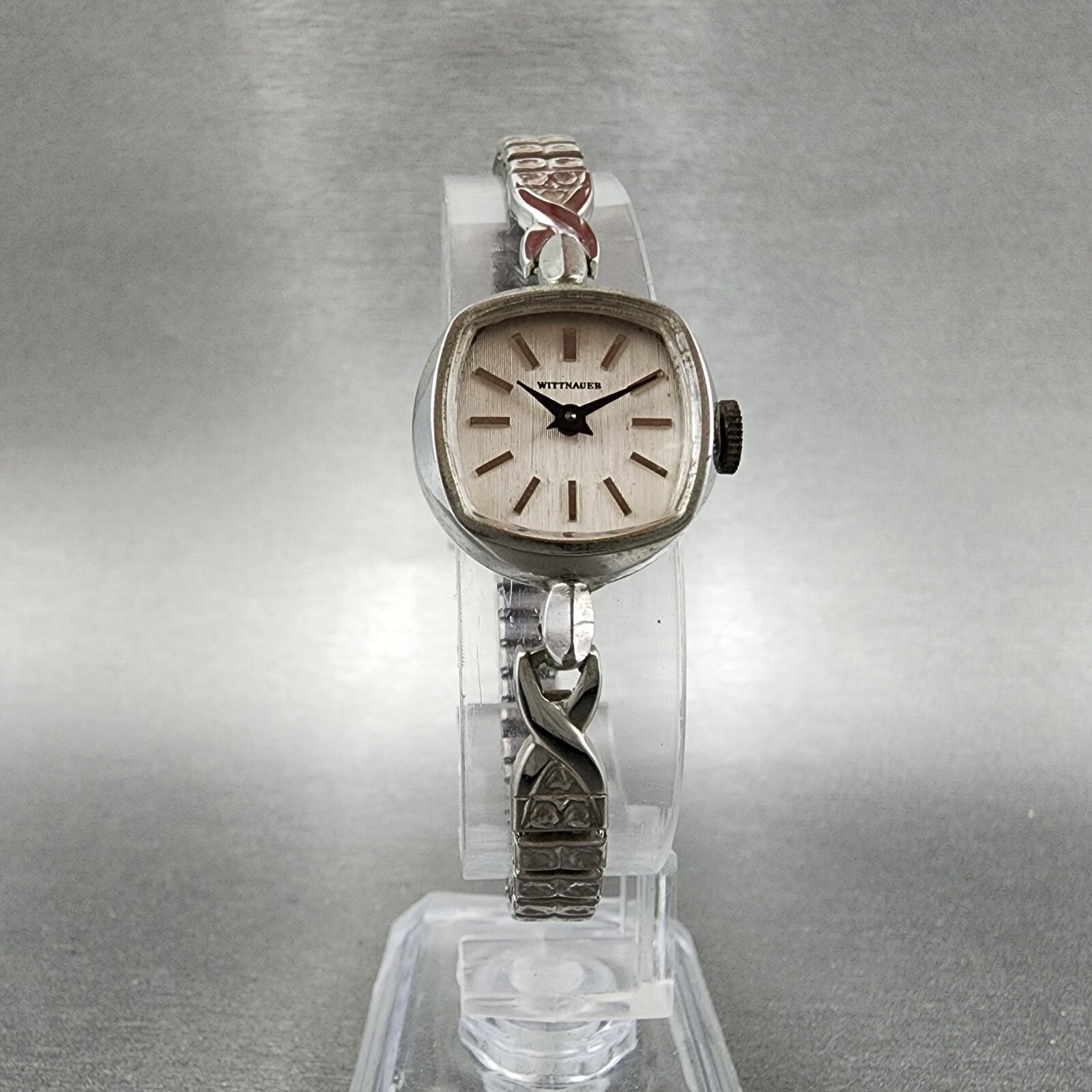 Wittnauer Watch Women 19mm White Dial Steel Round Manual Wind Runs NOS8