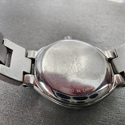 Citizen EcoDrive Wicca Watch Women 24mm Pink Dial Silver Tone Round Runs9