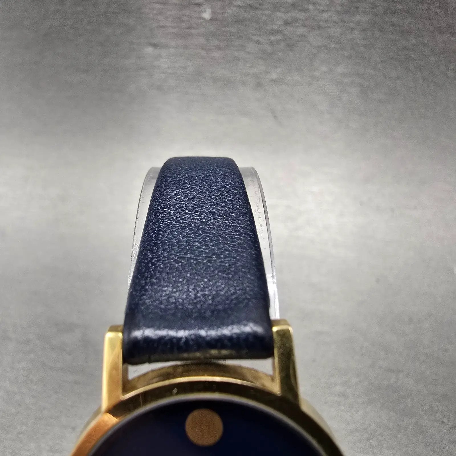 Zenith Movado Museum Watch Women 25mm Blue Dial Gold Plated Manual Wind Runs4