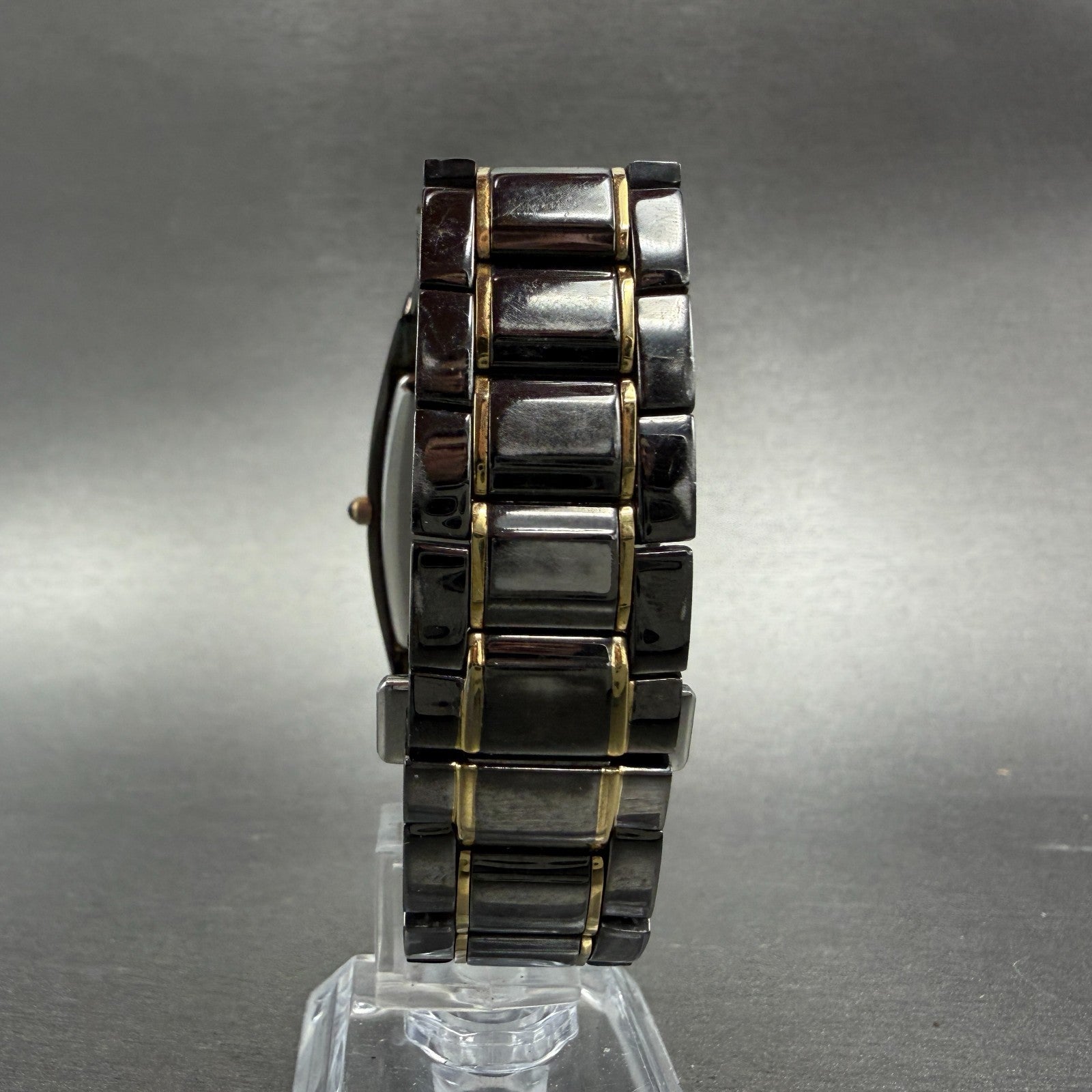 Seiko Tank Watch Men 30mm Black Dial Black Tone Date 7n39-0BK0 New Battery7
