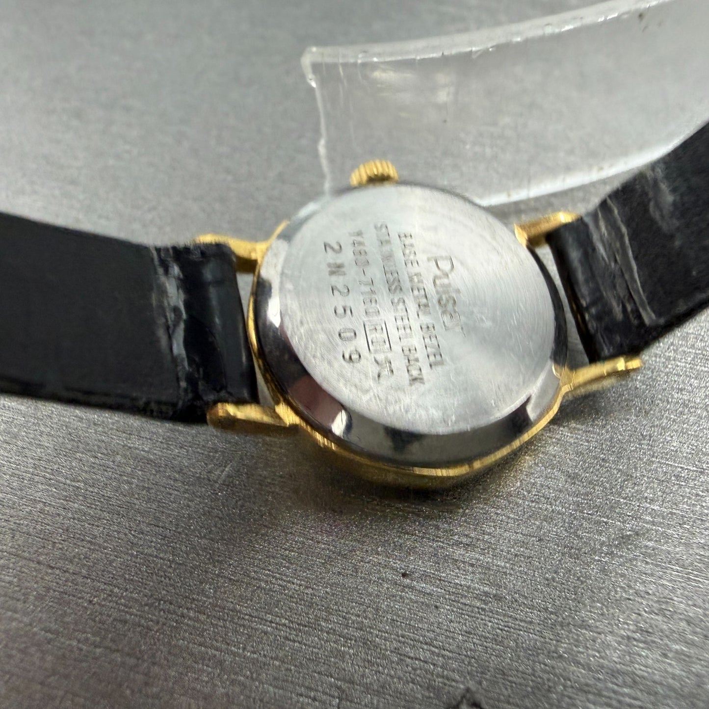 Seiko Pulsar Watch Women 21mm Gray Dial Gold Tone Octagon Y480-7160 New Battery9