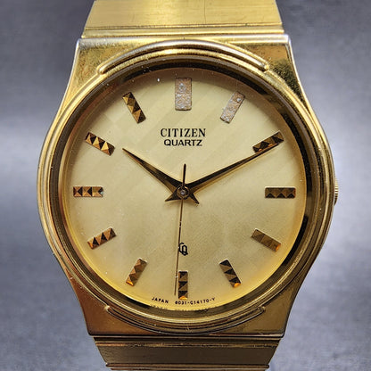 Citizen CQ Watch Women 30mm Champagne Dial Gold Tone Round 6031G04118 PARTS2