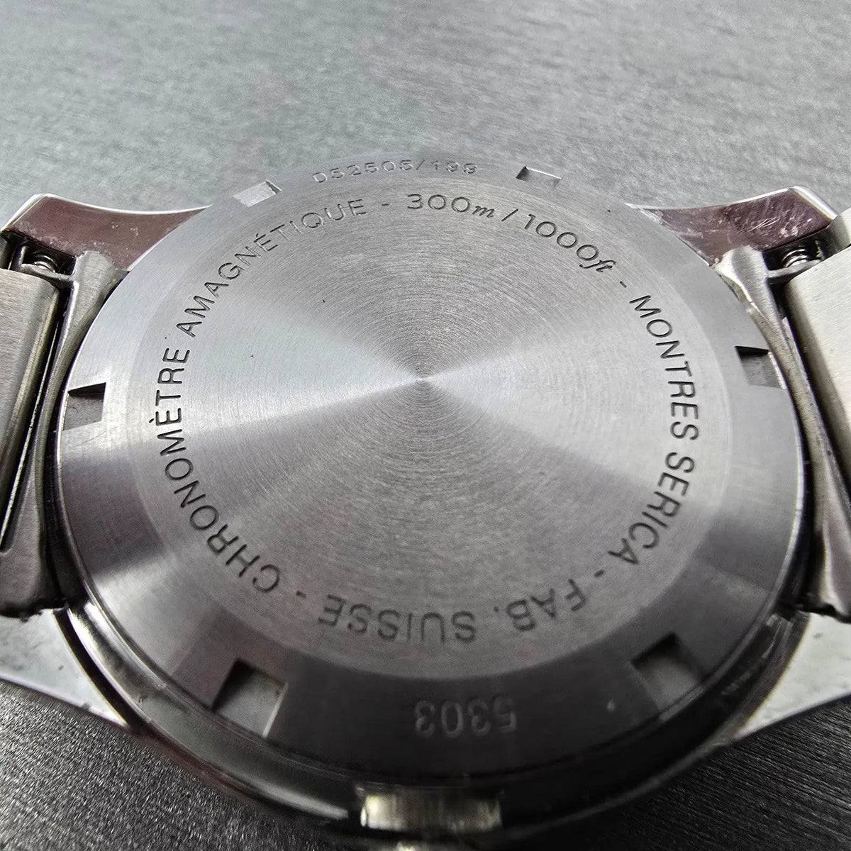 Serica Diving Chronometer Watch Men 39mm Black Dial Steel Automatic 5303-110